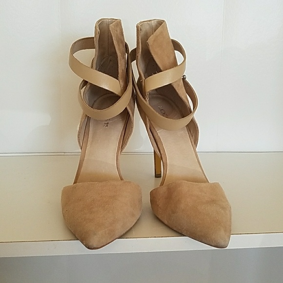 Joe's Jeans tan leather ankle strap heel - Picture 2 of 4